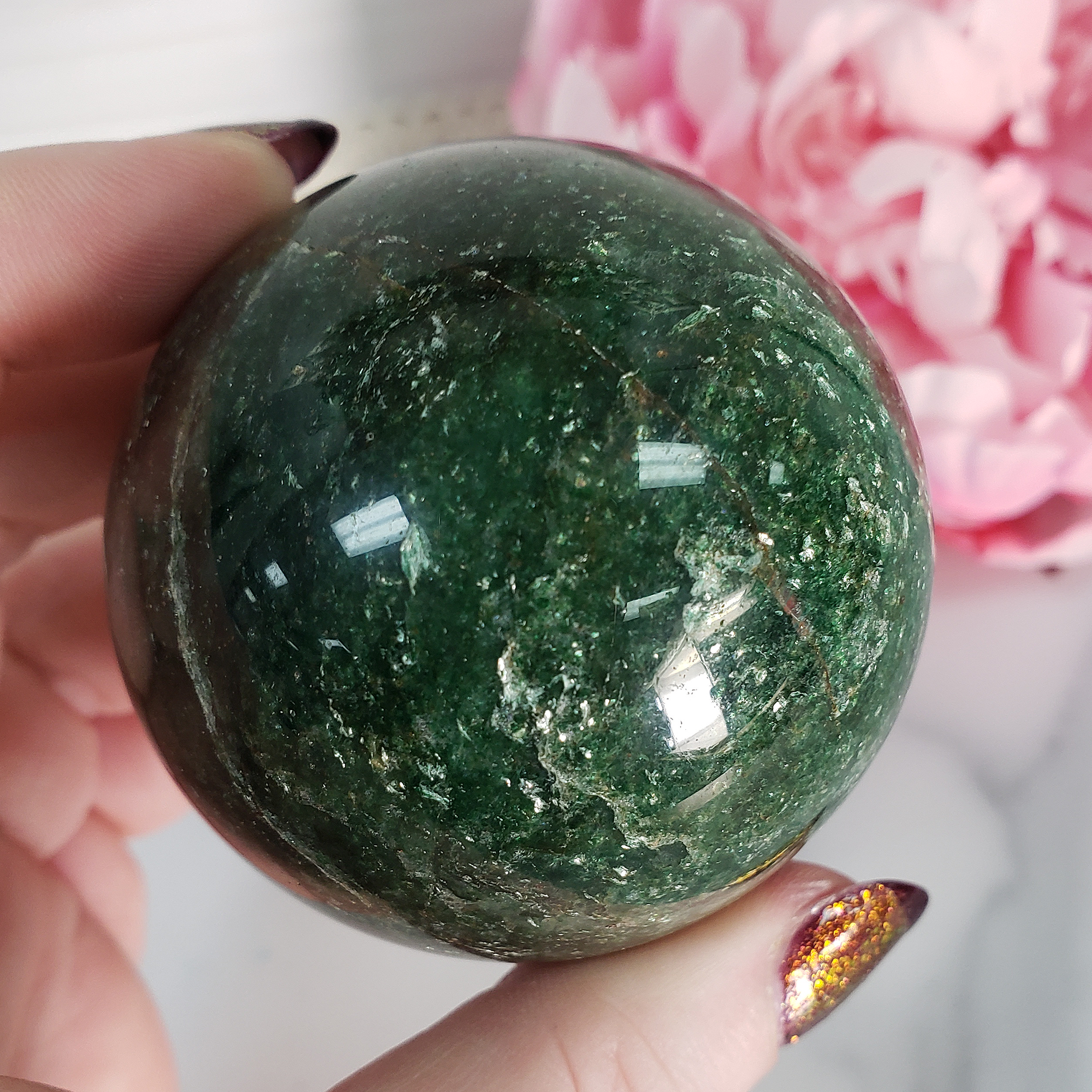 Unique 55mm High Quality Green Aventurine Crystal Sphere Natural Gemstone Orb | Uaine - 5