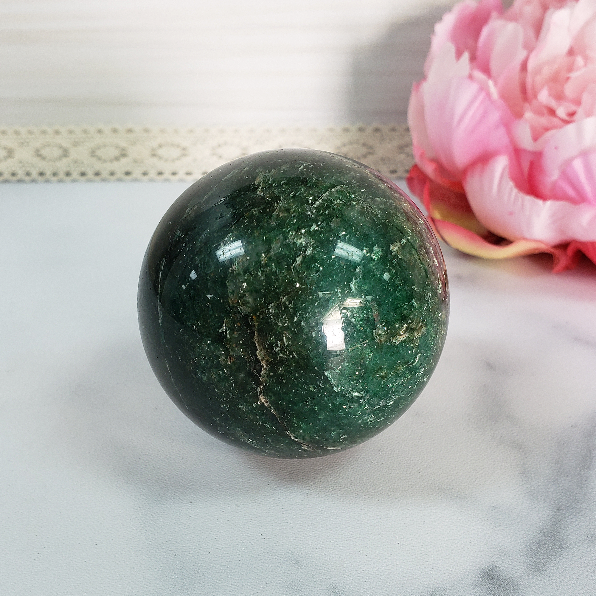 Unique 55mm High Quality Green Aventurine Crystal Sphere Natural Gemstone Orb | Uaine - 3