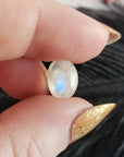 Unique 3 Carat Flashy Rainbow Moonstone Crystal Cabochon Natural High Quality Gemstone | Archive