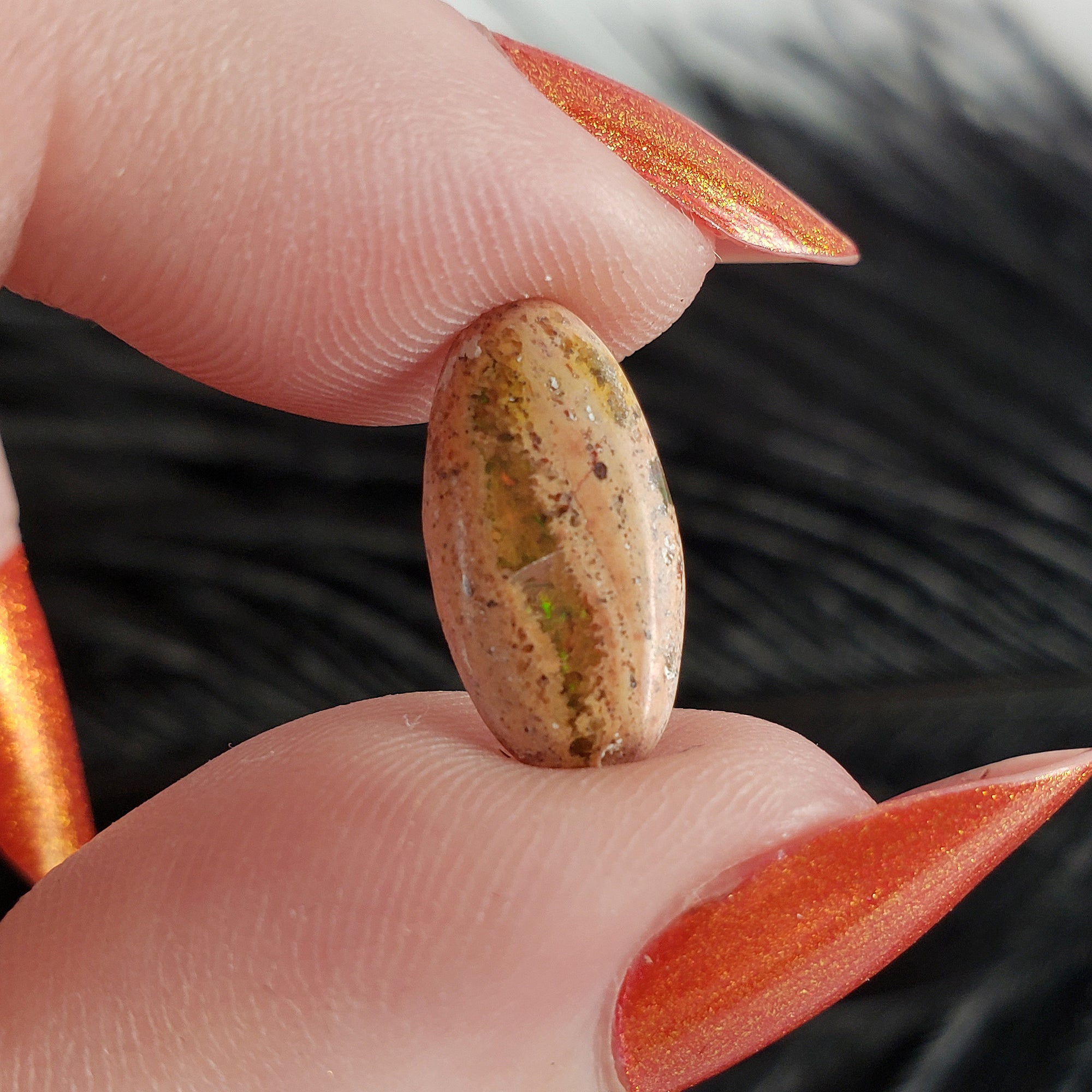 Unique Cantera Opal Stone Crystal Oval Gemstone Natural Gemstone Cabochon | 2.4 Carats - B