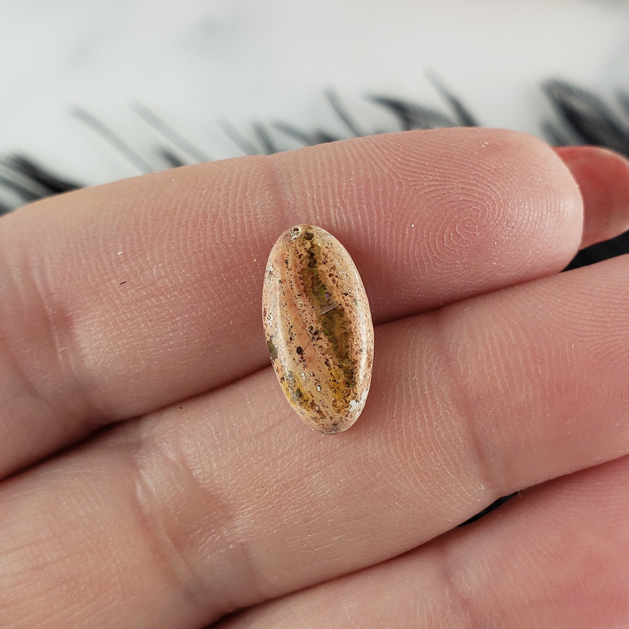 Unique Cantera Opal Stone Crystal Oval Gemstone Natural Gemstone Cabochon | 2.4 Carats - C