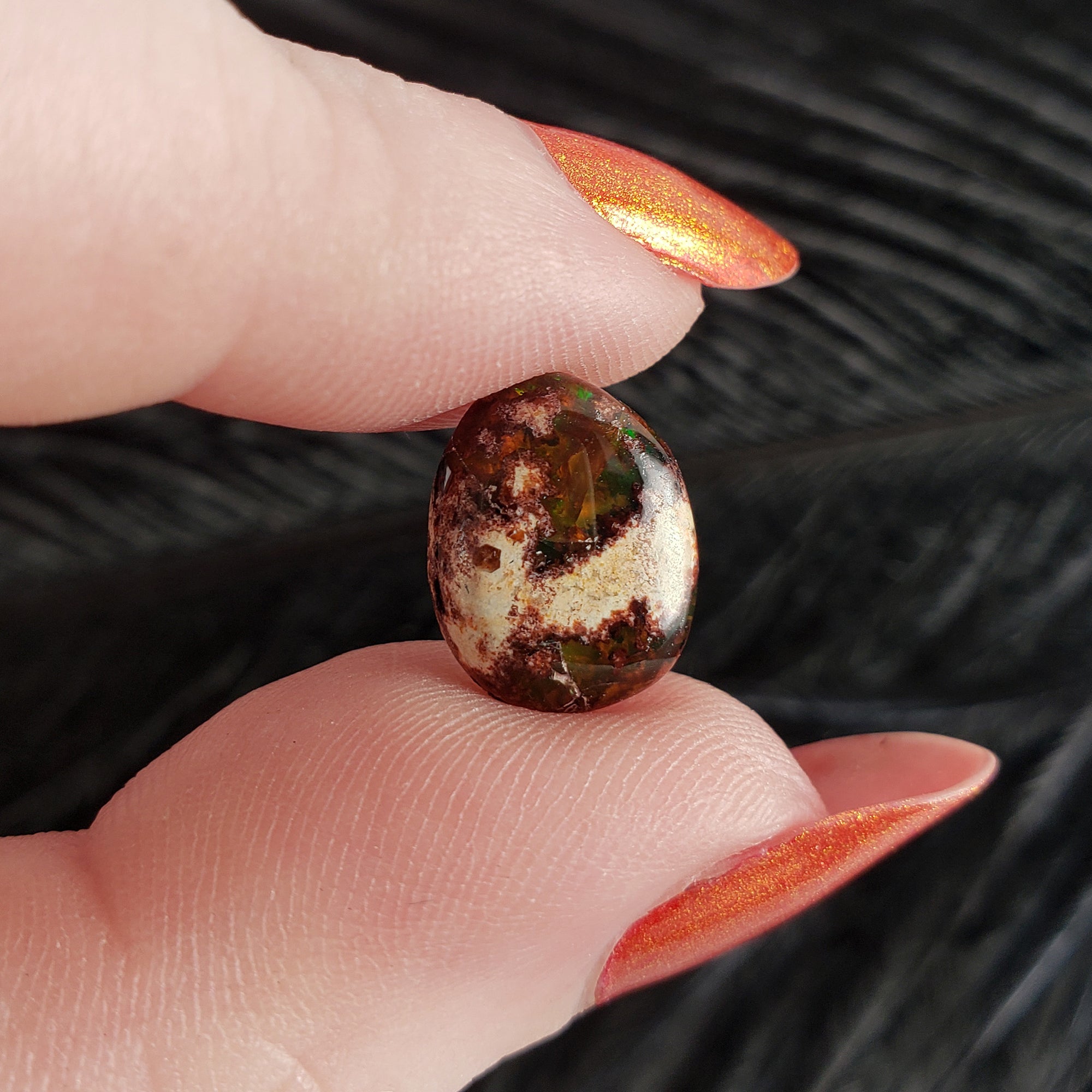 Unique Cantera Opal Stone Crystal Oval Gemstone Natural Gemstone Cabochon | 3.2 Carats