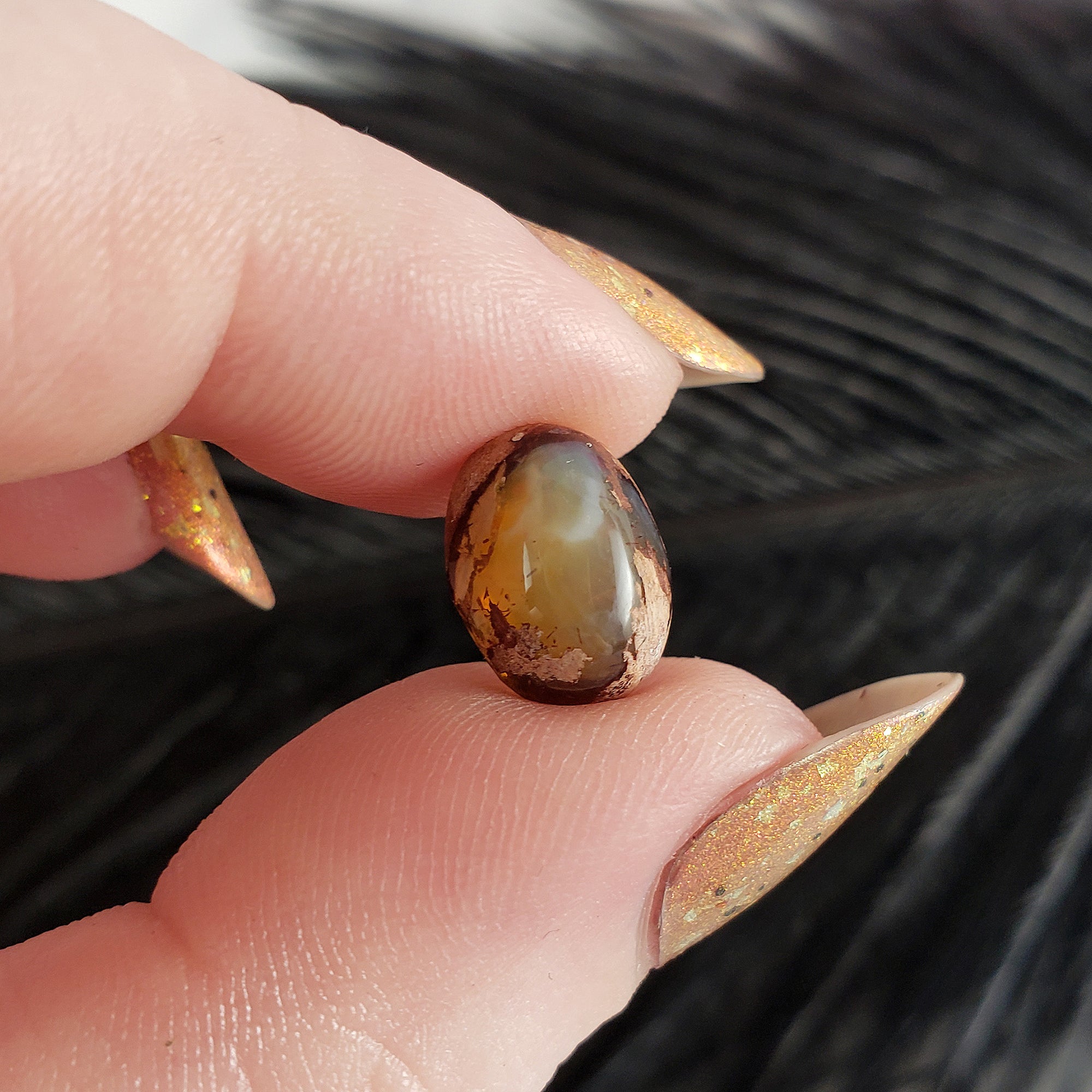 Unique Cantera Opal Stone Crystal Oval Gemstone Natural Gemstone Cabochon | 3.3 Carats