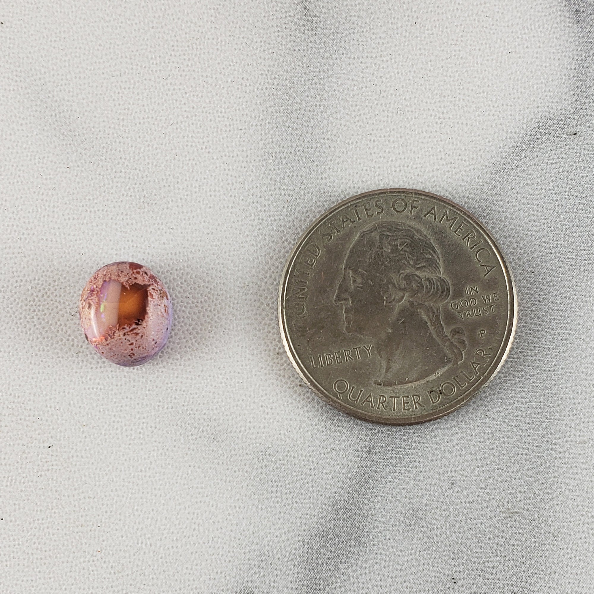 Unique Pink Cantera Opal Stone Crystal Oval Gemstone Natural Gemstone Cabochon | 3 Carats - 5