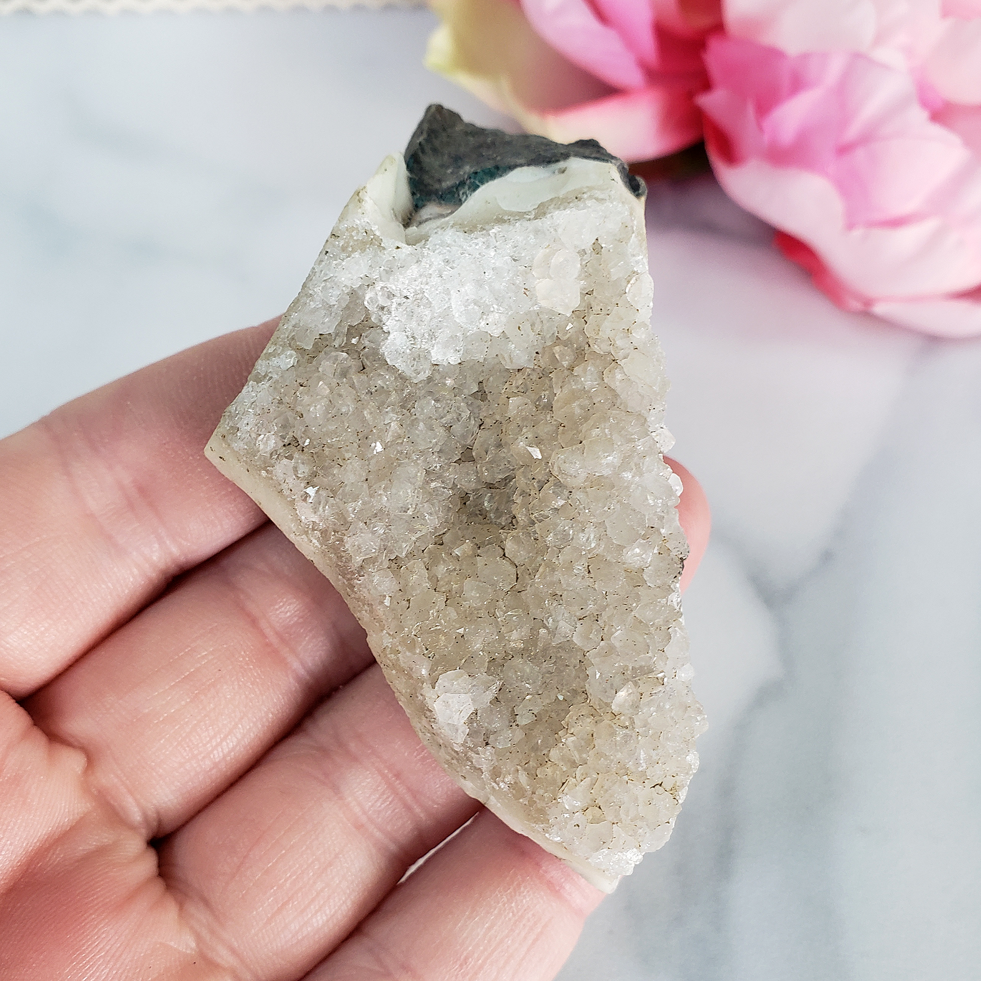 Unique Druzy Quartz Crystal Cluster Natural Gemstone | Sensitivity - 2