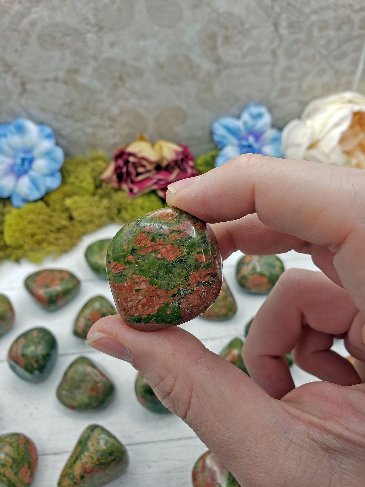 Unakite Natural Tumbled Crystal - One Stone