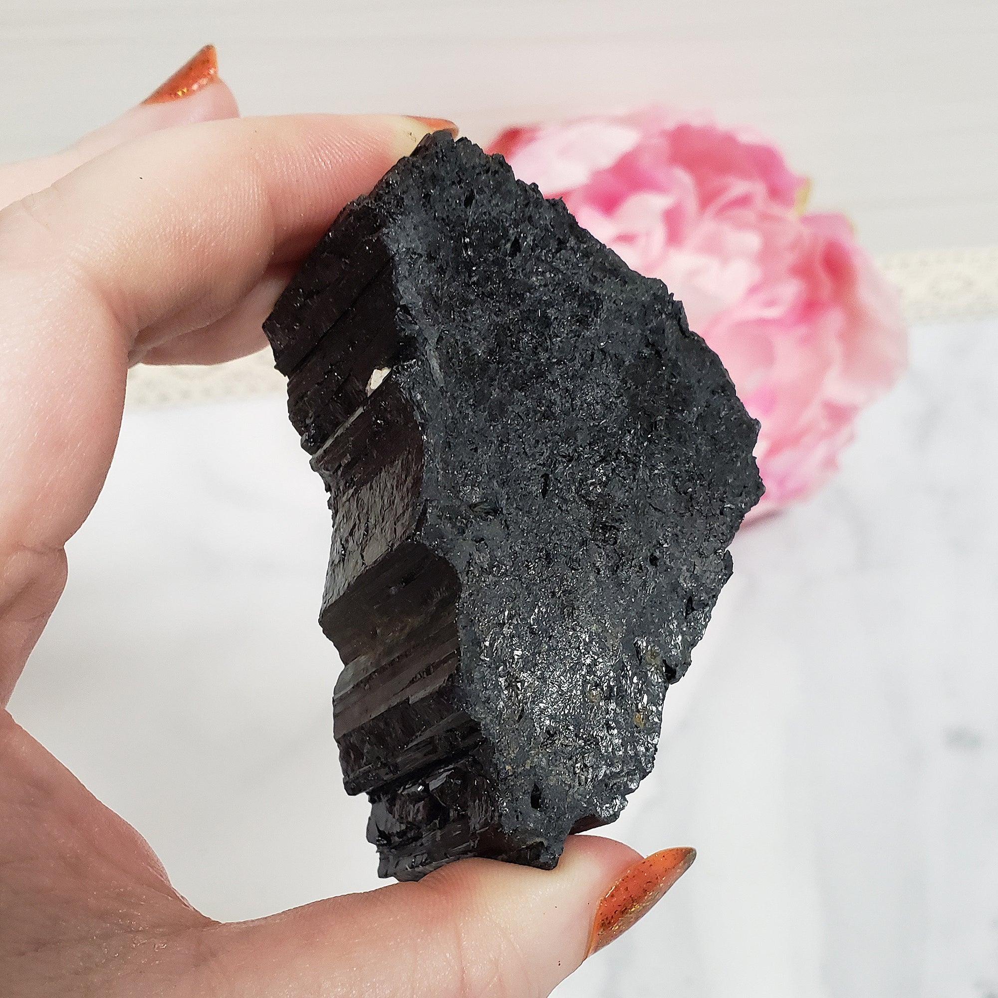 Unique Large Raw Black Tourmaline Crystal Natural Rough Gemstone | Valiant