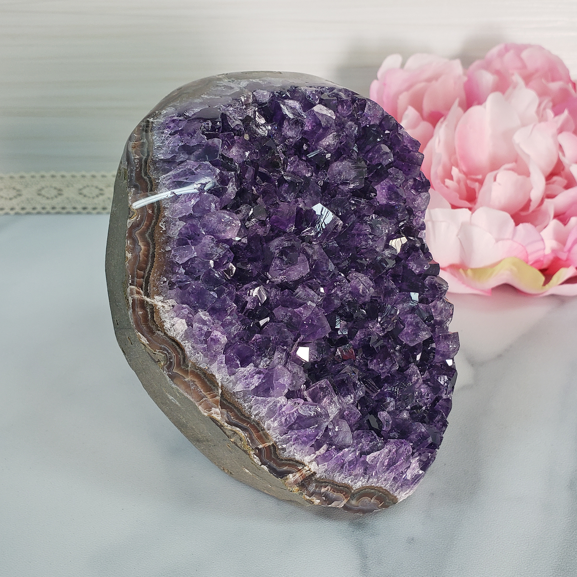 Unique Amethyst Crystal Cluster Natural Gemstone | Valley