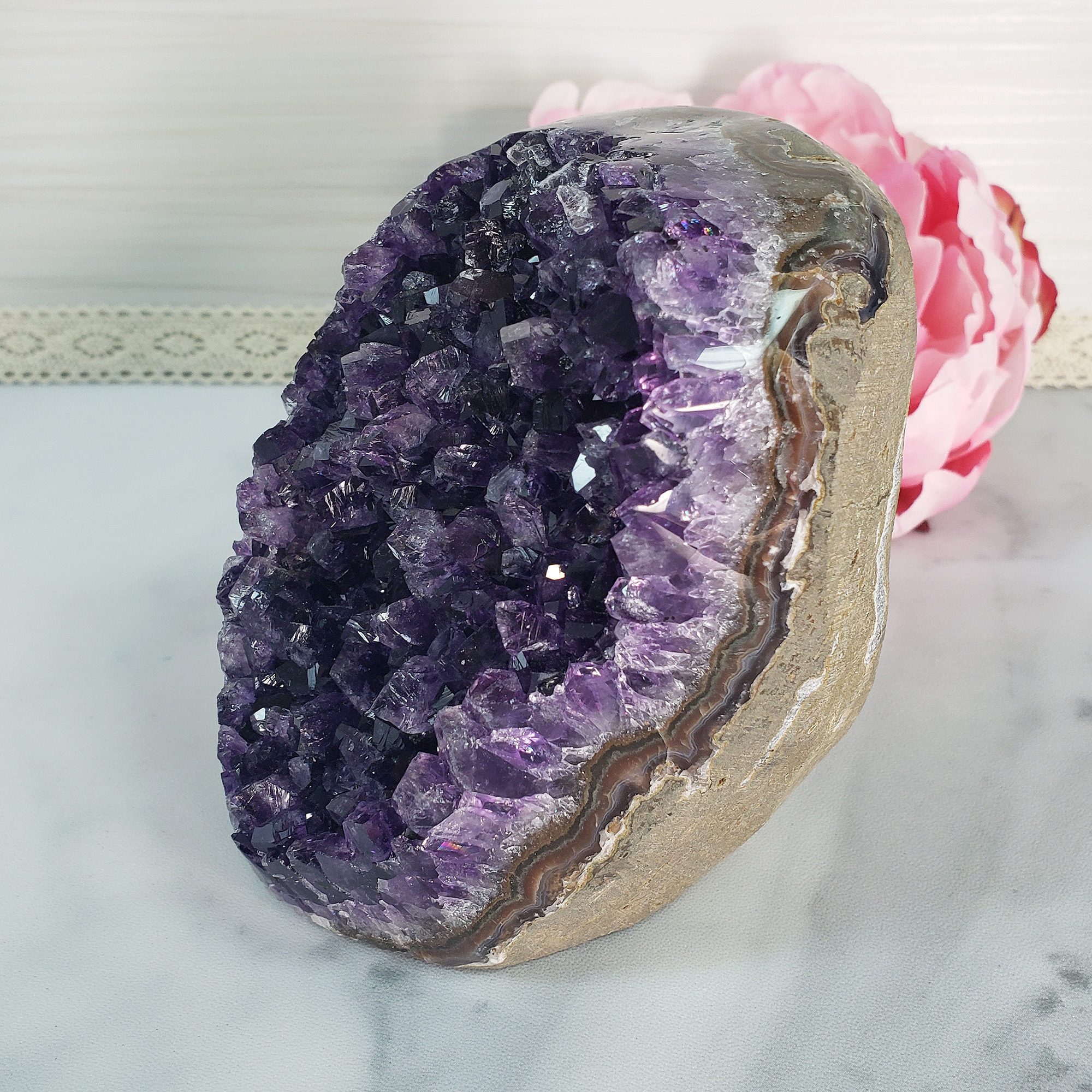 Unique Amethyst Crystal Cluster Natural Gemstone | Valley - 4