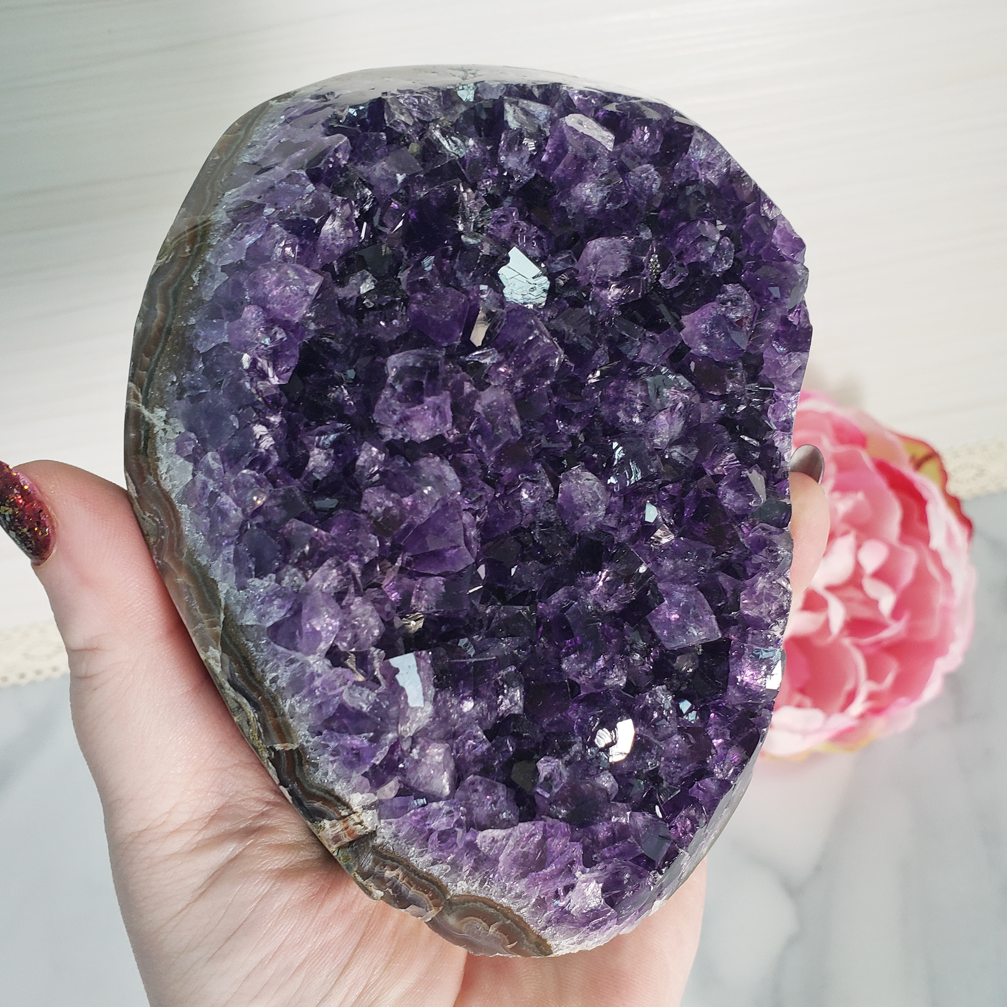 Unique Amethyst Crystal Cluster Natural Gemstone | Valley - 2