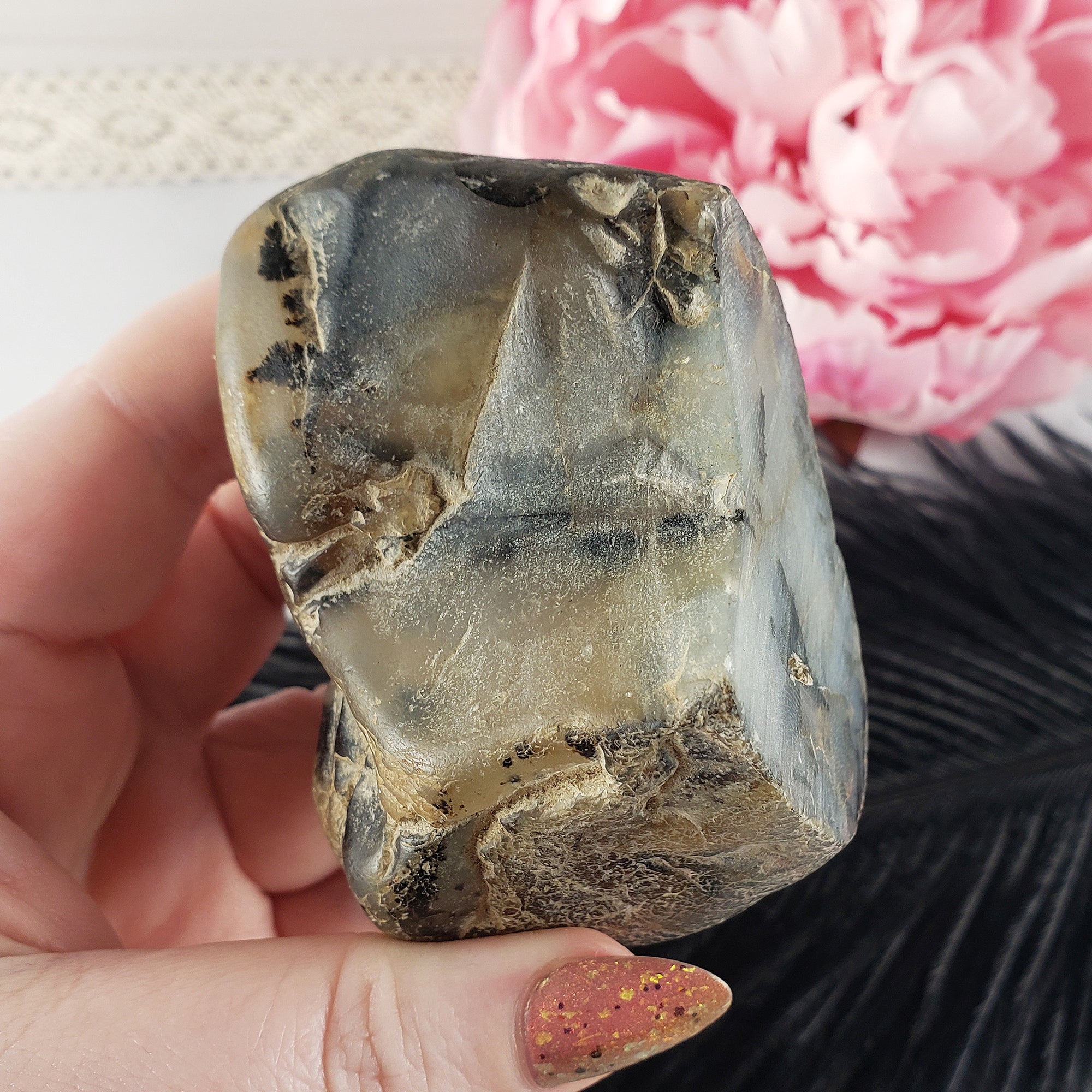 Unique Jumbo Dendritic Agate Crystal Natural Freeform Gemstone |  Veil - 3