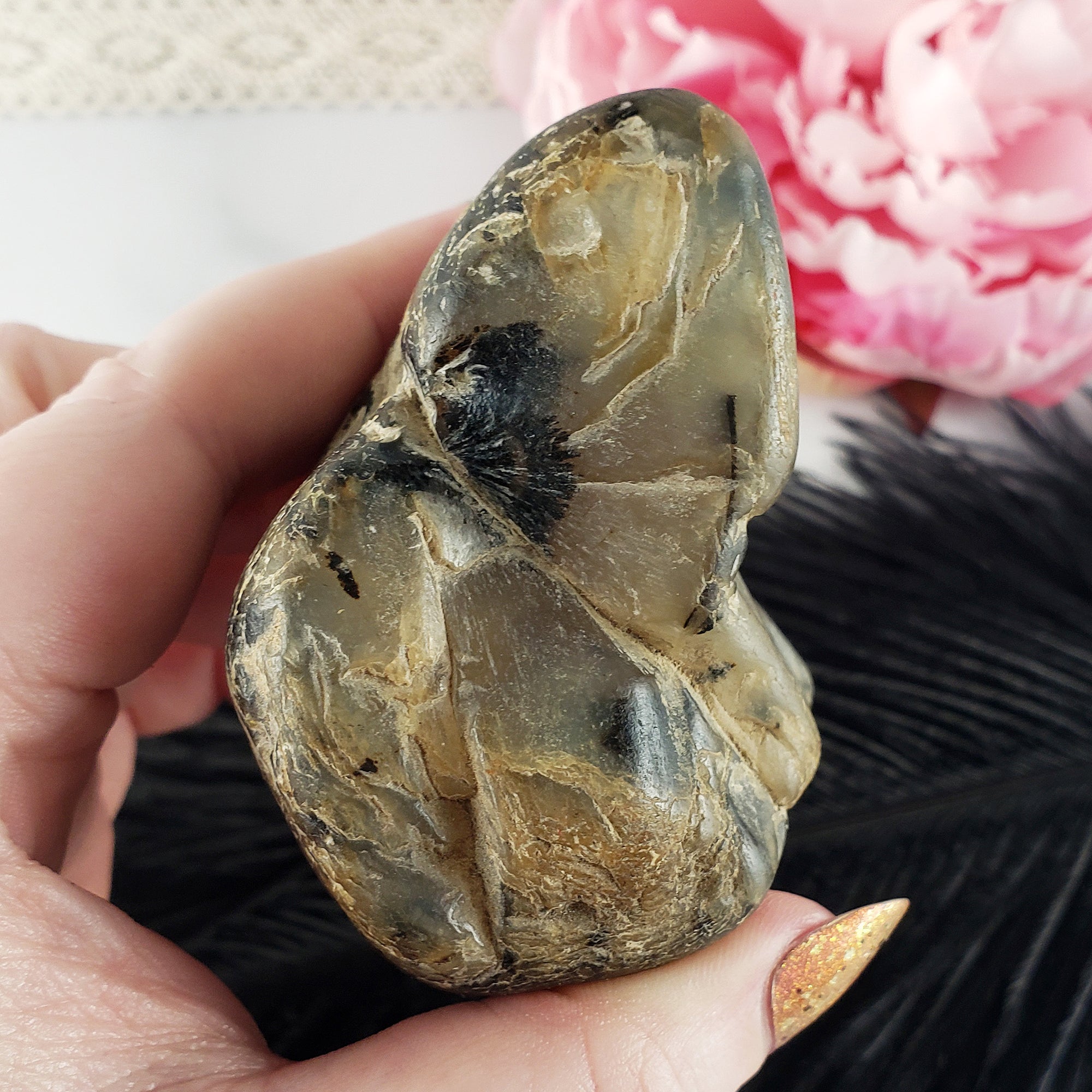 Unique Jumbo Dendritic Agate Crystal Natural Freeform Gemstone |  Veil - 4