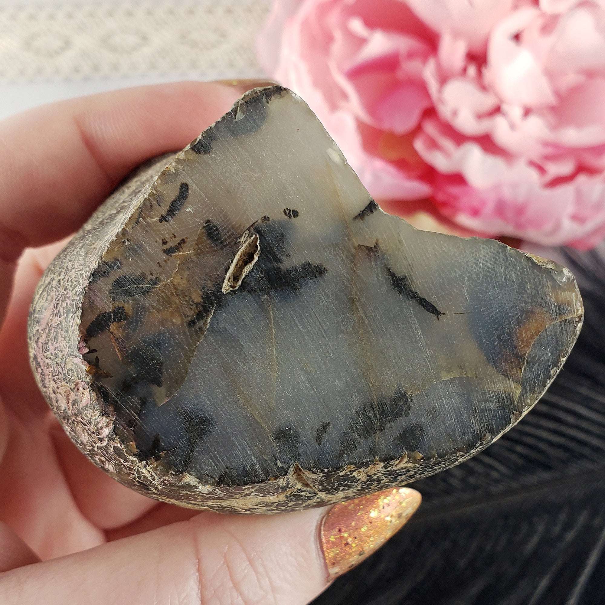 Unique Jumbo Dendritic Agate Crystal Natural Freeform Gemstone |  Veil