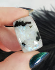 Unique 27 Carat Flashy Rainbow Moonstone Crystal Cabochon Natural High Quality Gemstone | Verse
