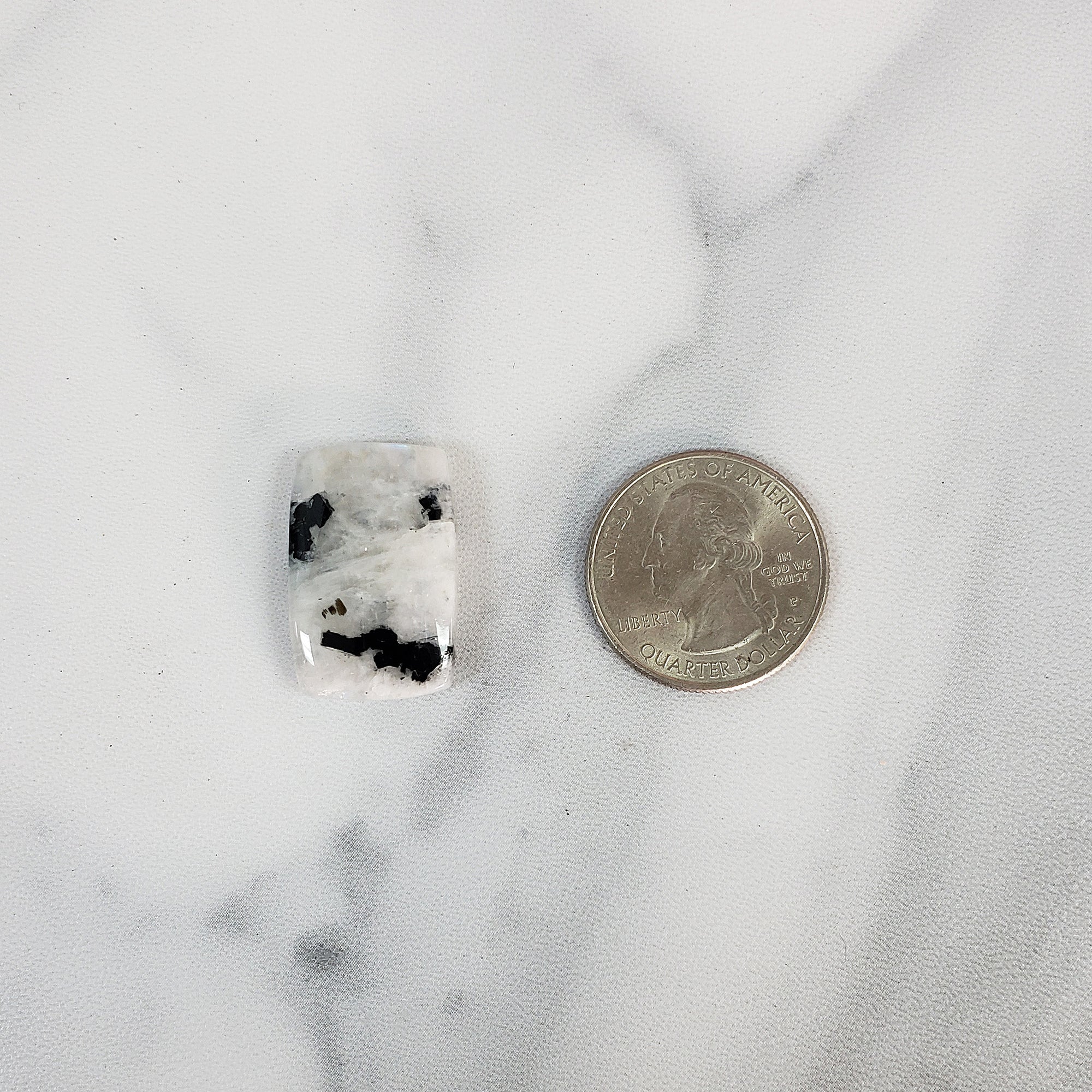 Unique 27 Carat Flashy Rainbow Moonstone Crystal Cabochon Natural High Quality Gemstone | Verse - 4