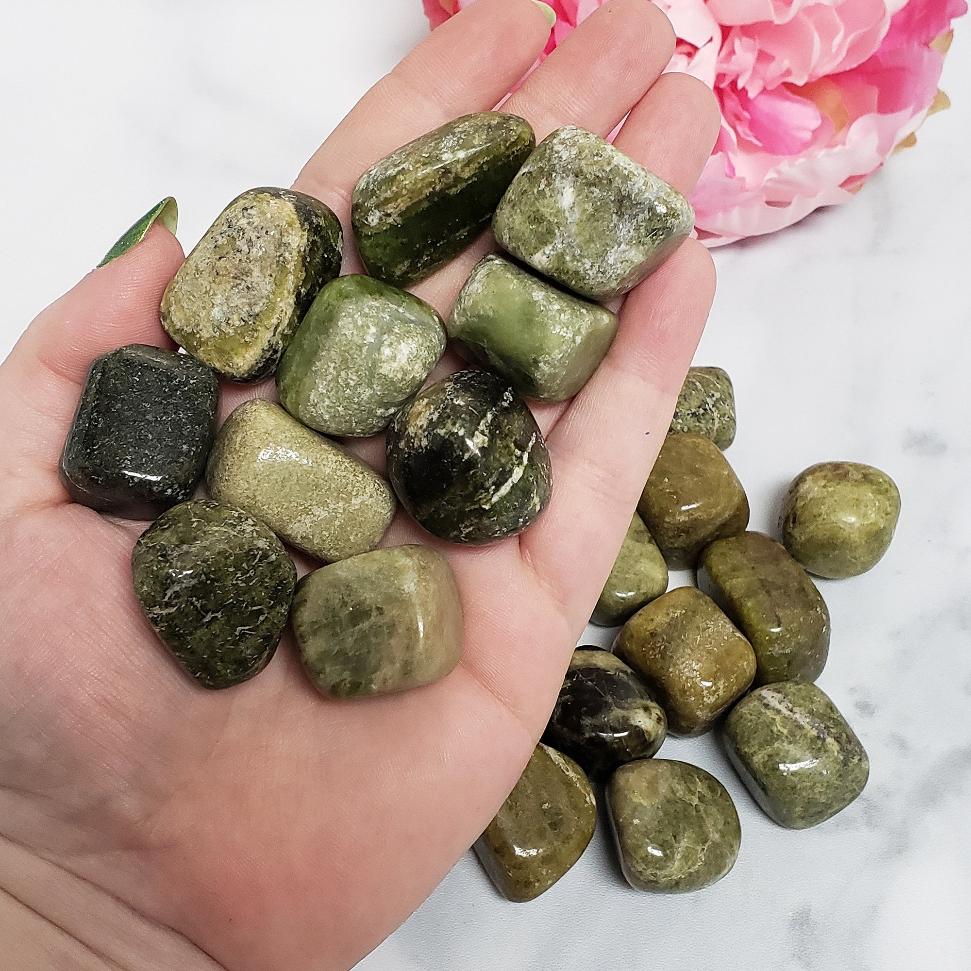 Vesuvianite Idocrase Gemstone Natural Crystal Tumbled Stones | One Stone