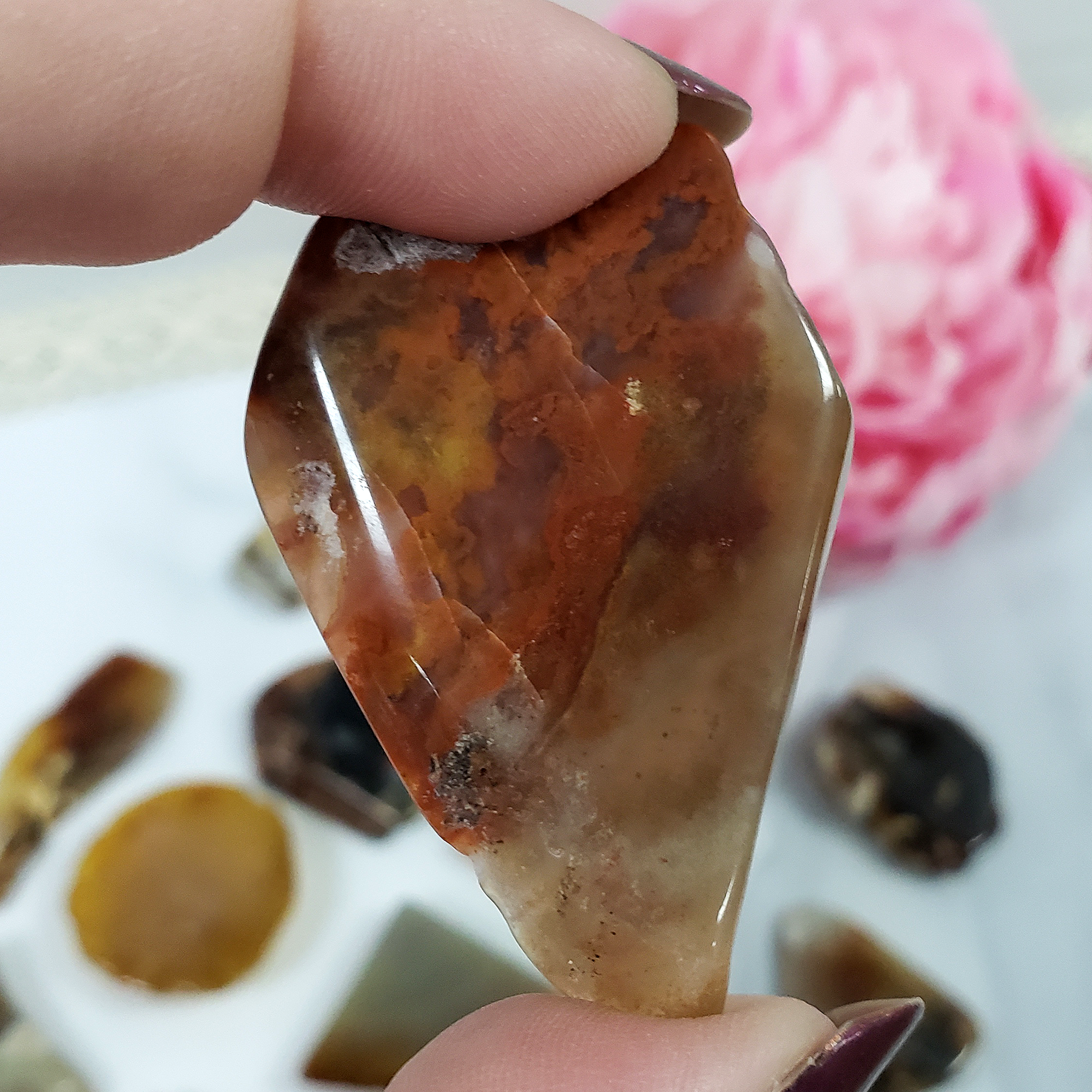 Natural Agate Slice Natural Stone Slab Gemstone Slice | SMALL - 2