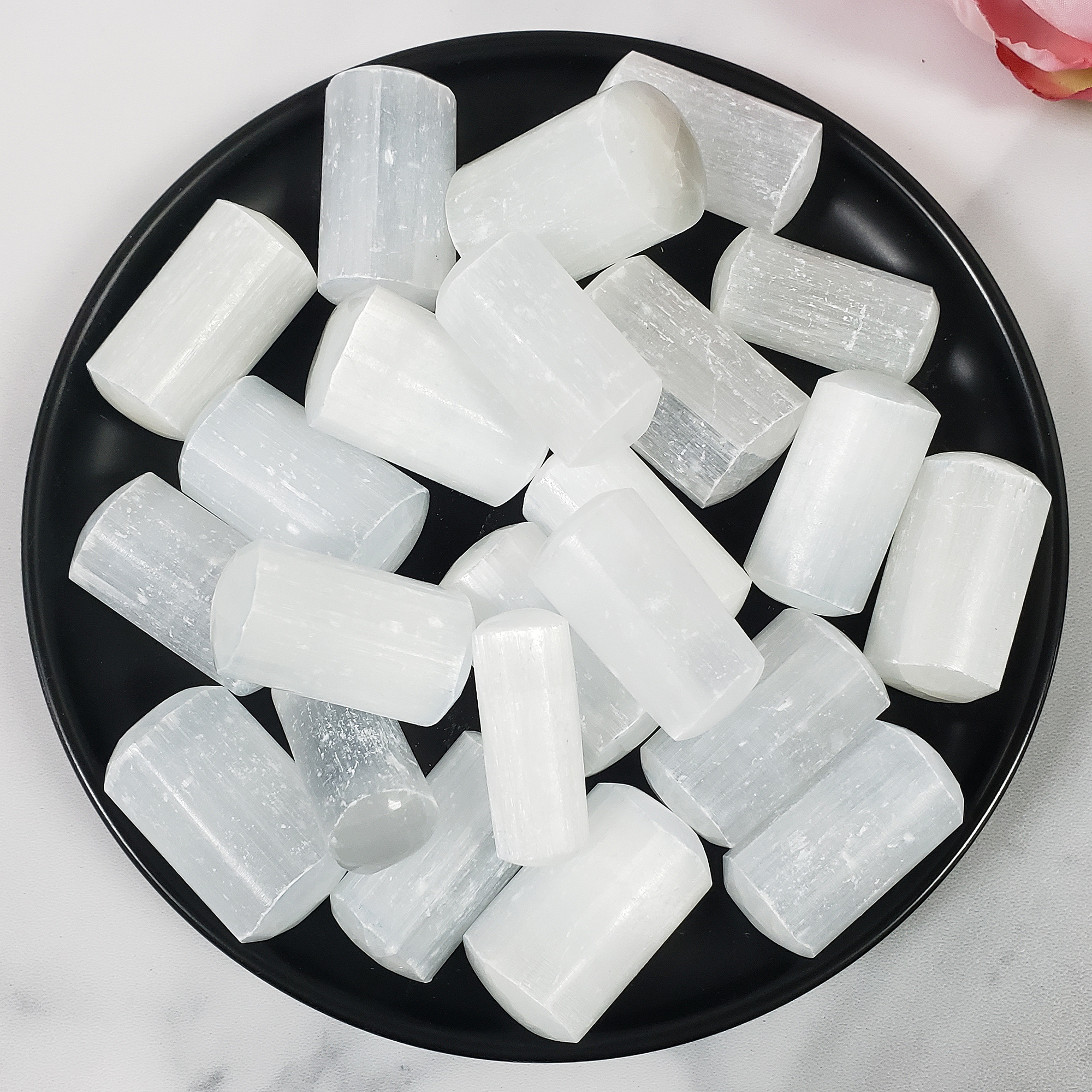 White Selenite Crystal Natural Gemstone Semi-Tumbled Stone