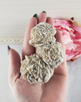 Unique Desert Rose Selenite Crystal Cluster Heat Treated Rough Mineral Formation | Wreath - 1