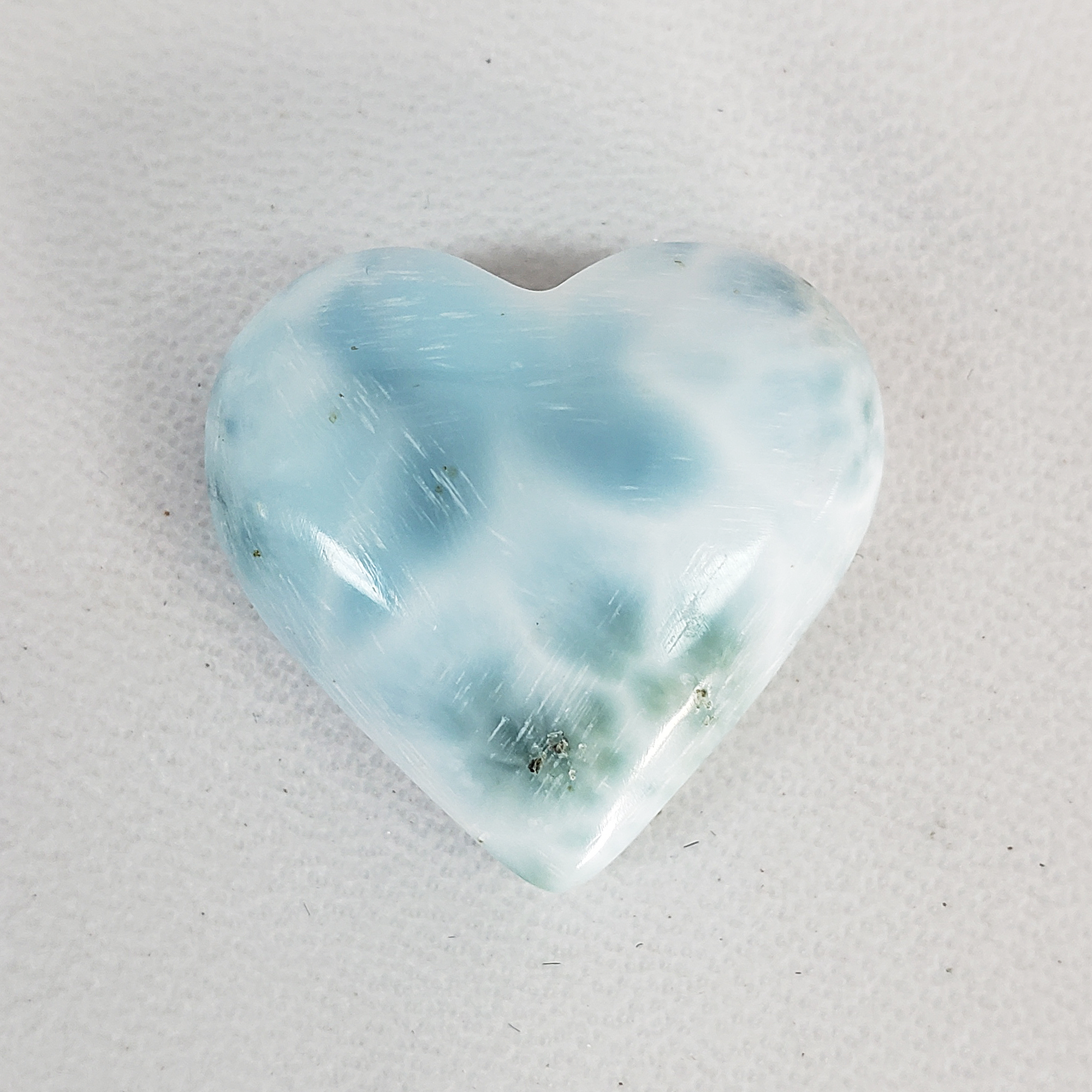 Unique High Quality Larimar Stone Heart Natural Gemstone Cabochon | Wunjo - 5