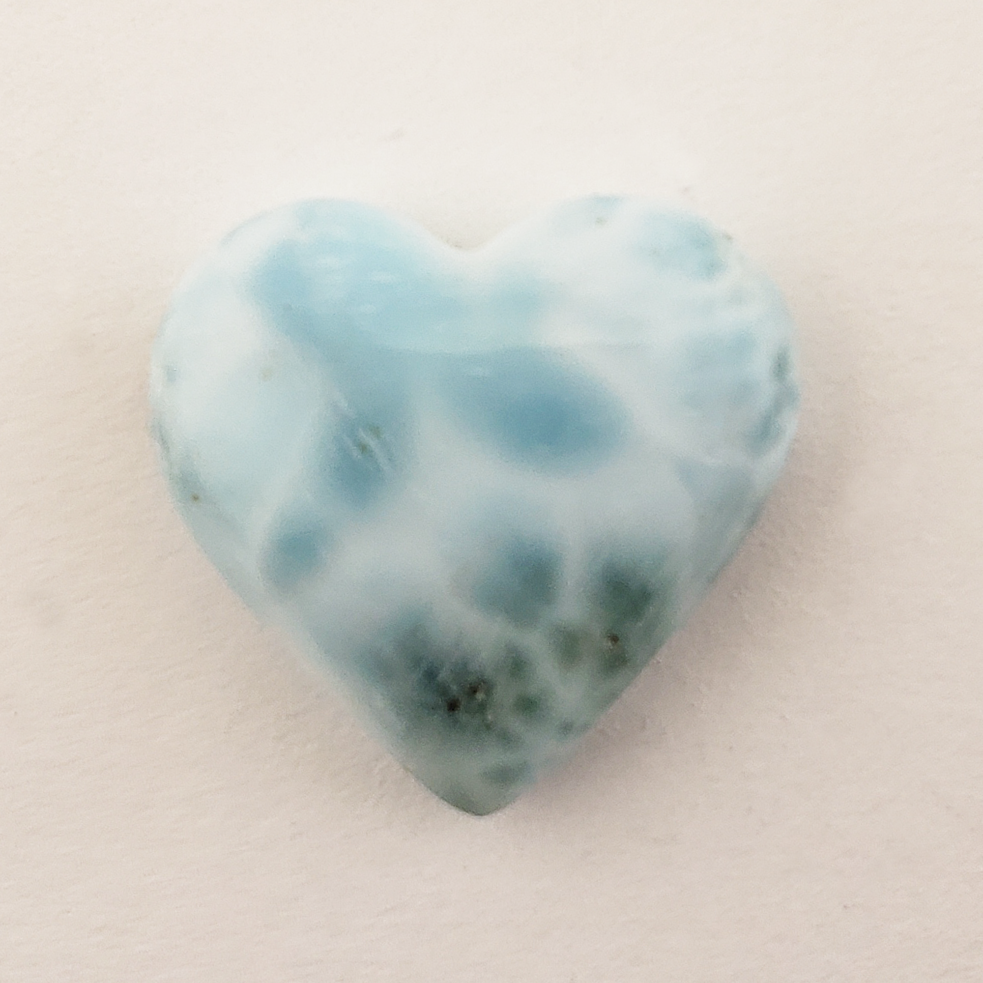 Unique High Quality Larimar Stone Heart Natural Gemstone Cabochon | Wunjo - 3