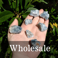 WHOLESALE BULK LOT Blue Calcite Raw Rough Natural Gemstone Cluster - 20 Pieces