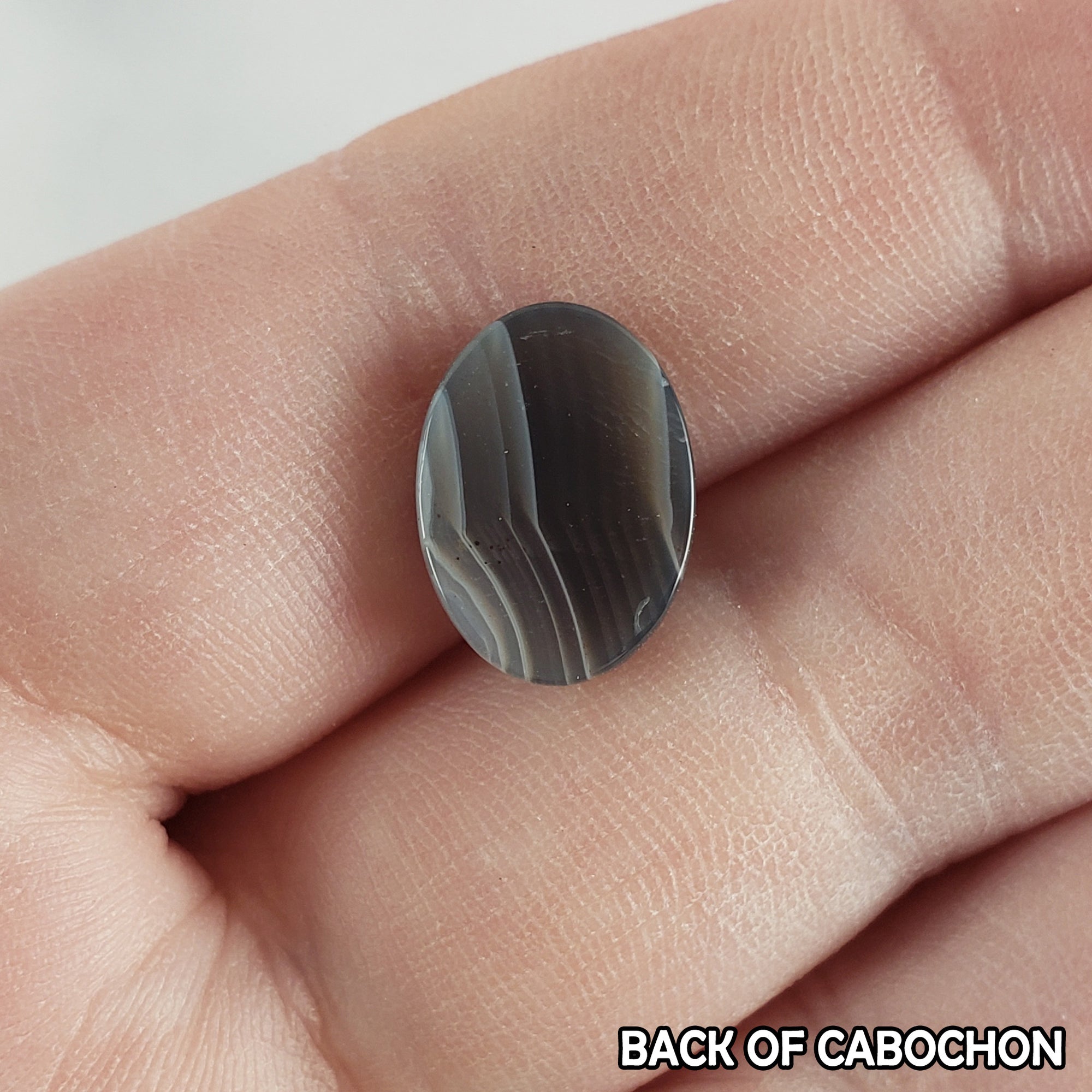 Unique 4.5 Carat Botswana Agate Crystal Cabochon Natural Oval Gemstone Carving | Yasha - 4