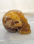 Golden Yellow Fluorite Gemstone Skull