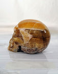 Golden Yellow Fluorite Gemstone Skull