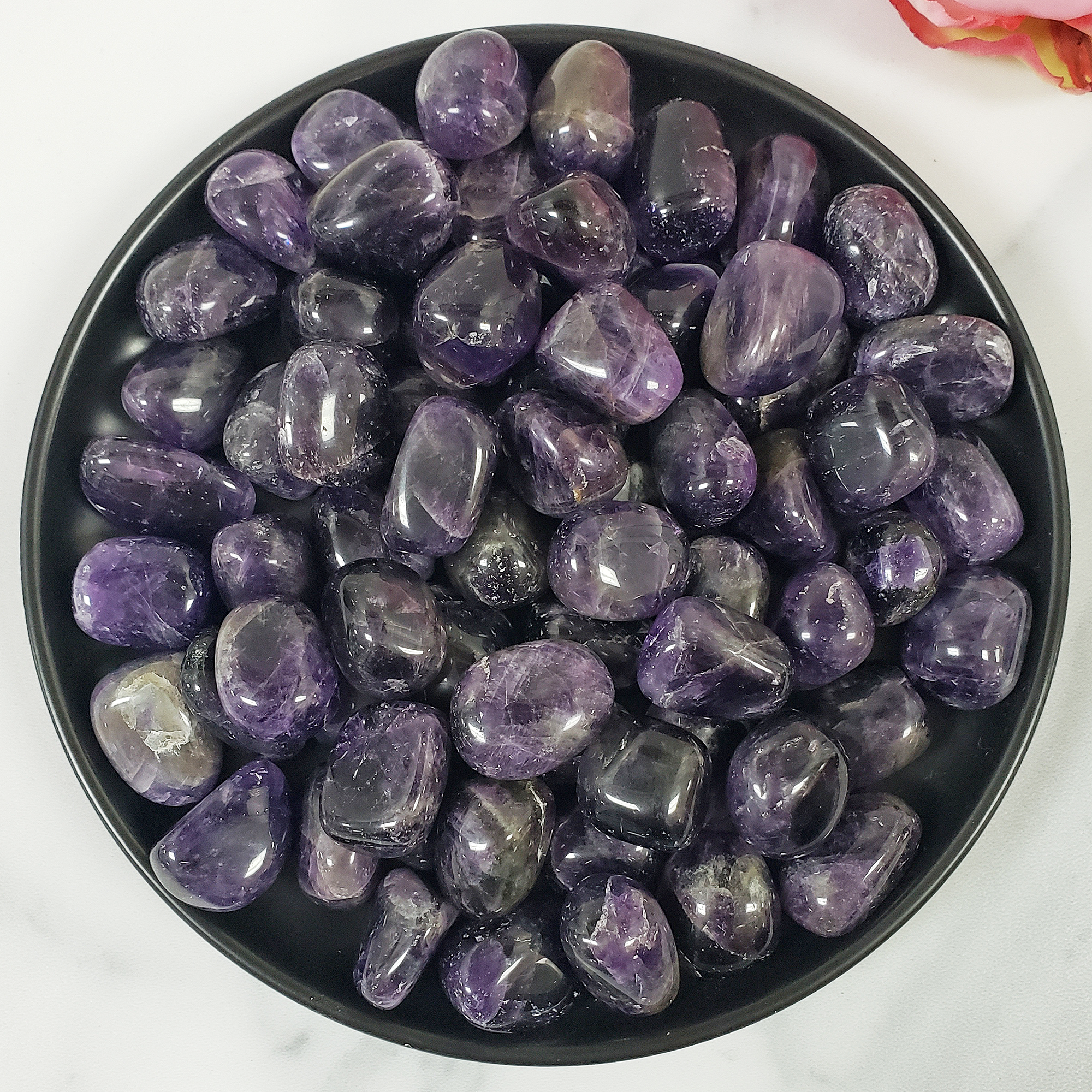 Deep Purple Amethyst Crystal Natural Gemstone Tumbled Stone | High Quality