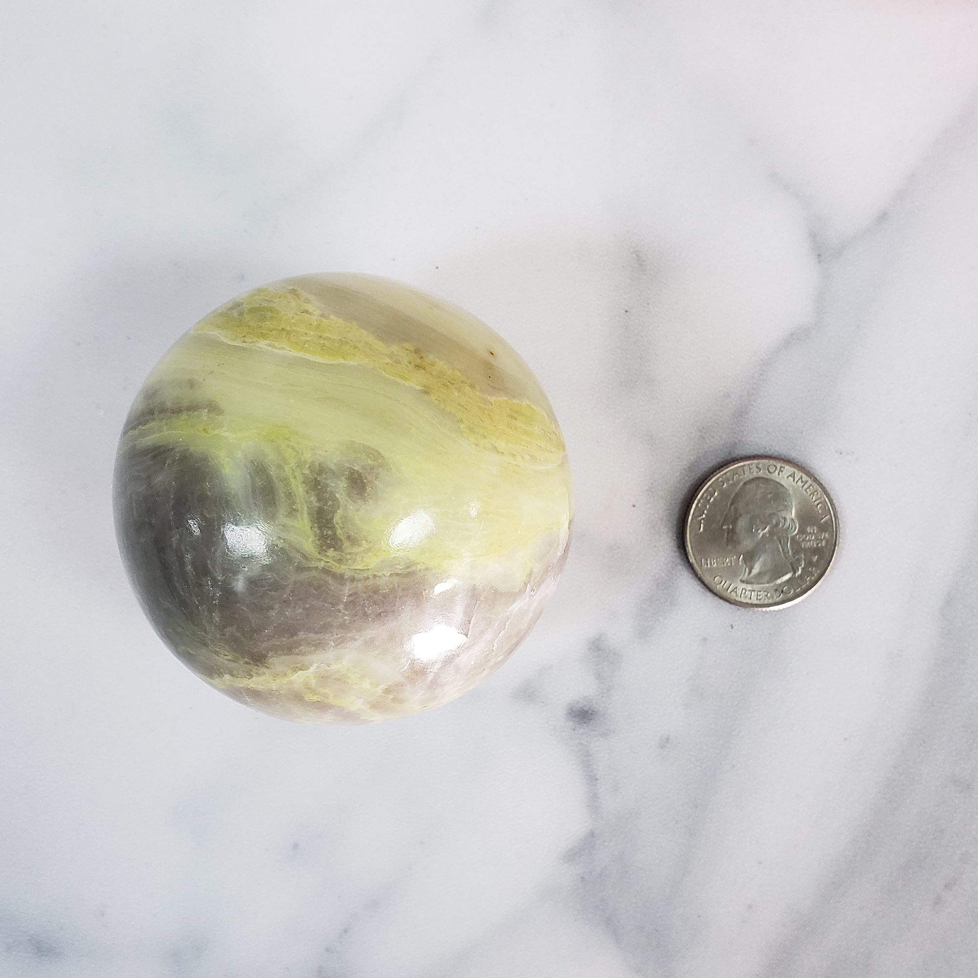 Unique Infinite Serpentine Crystal Sphere Natural Gemstone Orb | 60mm | Affinity - 5