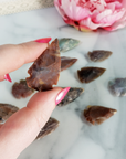 Agate Stone & Chalcedony Crystal Hand Knapped Natural Gemstone Arrowhead - 2