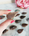 Agate Stone & Chalcedony Crystal Hand Knapped Natural Gemstone Arrowhead - 5
