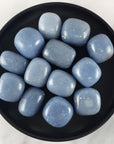 Anhydrite Angelite Crystal Natural Gemstone Tumbled Stone | Stones for Higher Chakras