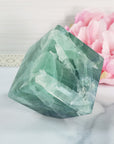 Unique Blue-Green Fluorite Crystal Cube Natural Gemstone | Animus - 6