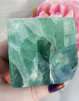 Unique Blue-Green Fluorite Crystal Cube Natural Gemstone | Animus - 1