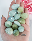 Aquamarine Blue & Green Beryl Natural Crystal Tumbled Stone | Multiple Sizes - 3