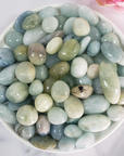 Aquamarine Blue & Green Beryl Natural Crystal Tumbled Stone | Multiple Sizes - 1