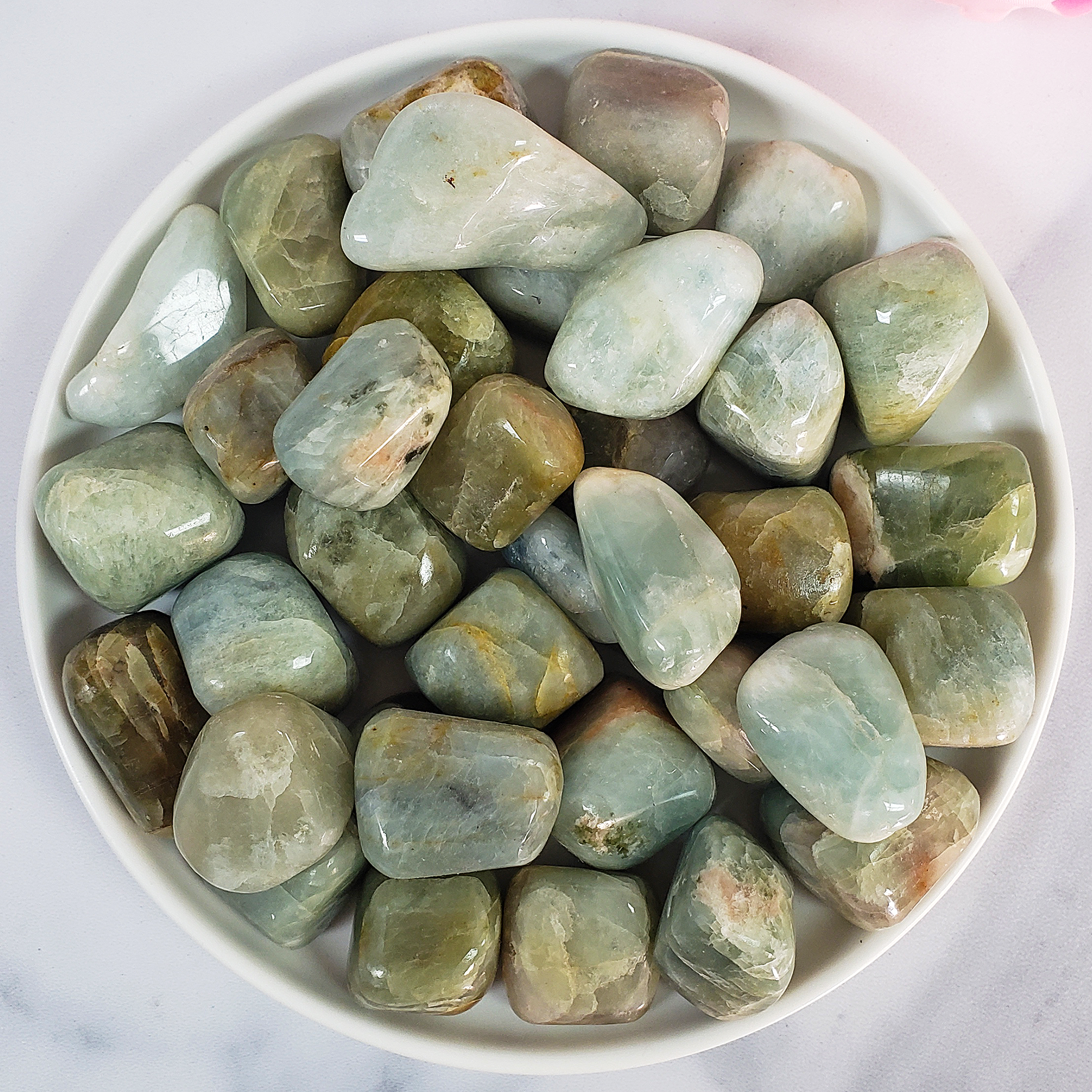 Aquamarine Stone Beryl Crystal Natural Gemstone Tumbled Stone | One Stone - 3