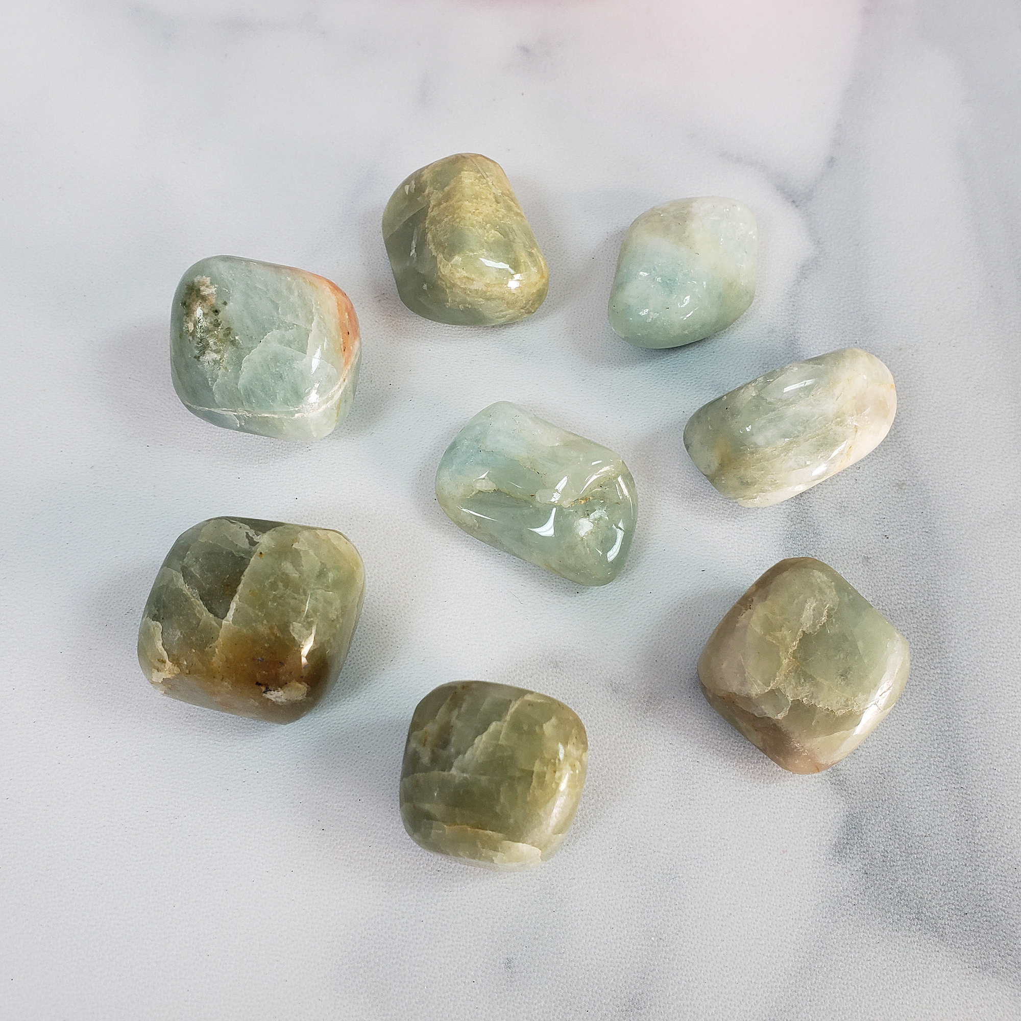 Aquamarine Stone Beryl Crystal Natural Gemstone Tumbled Stone | One Stone