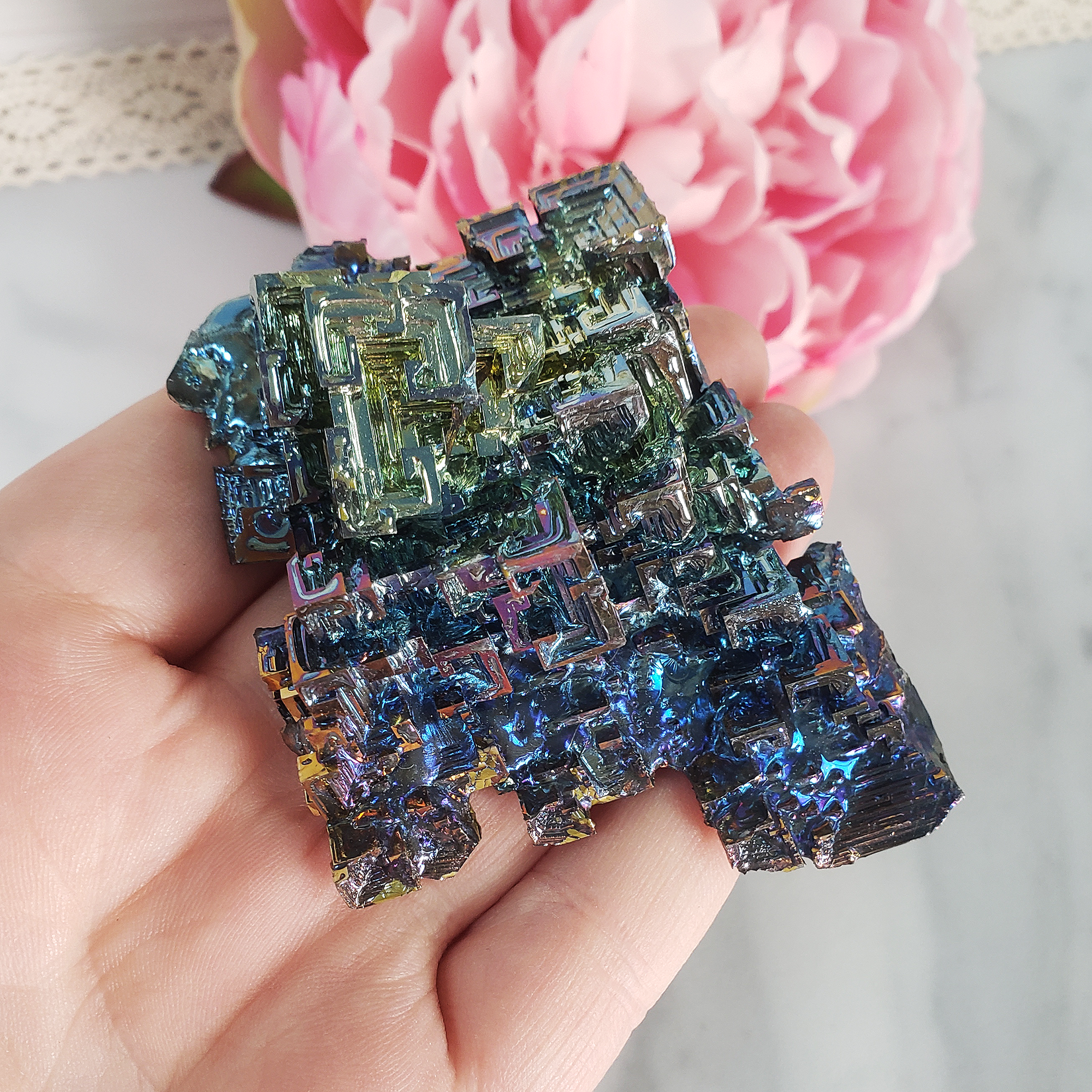 Unique Jumbo Bismuth Crystal Cluster | Arcobaleno - 3