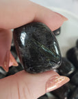 Arfvedsonite Crystal Natural Gemstone Tumbled Stone | One Stone - 7