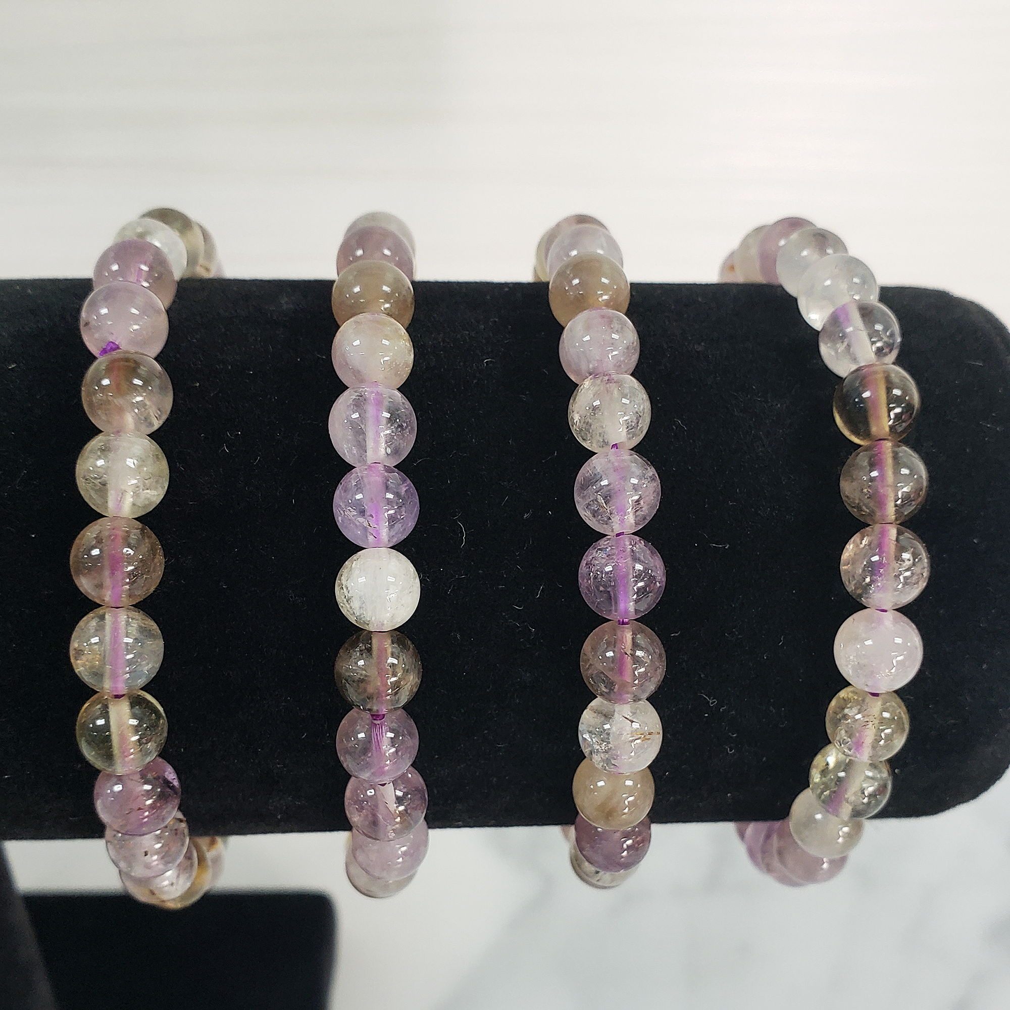 Auralite 23 Crystal Natural Gemstone 5-6mm Beaded Bracelet - 7