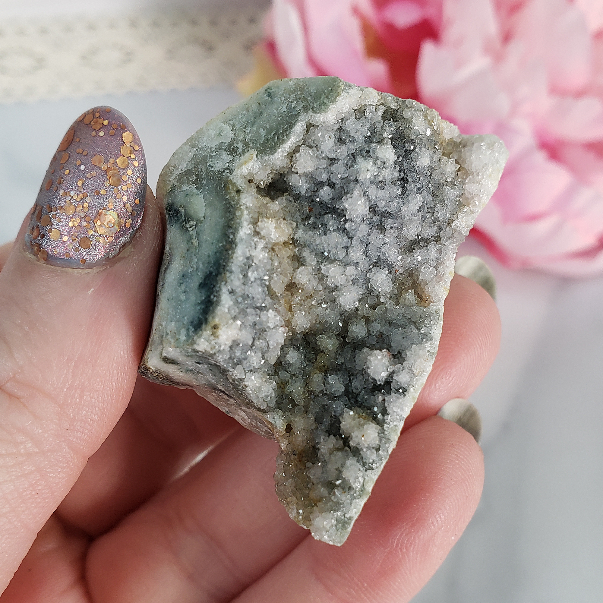 Unique Druzy Included Quartz Crystal Cluster Natural Gemstone | Awareness - 1