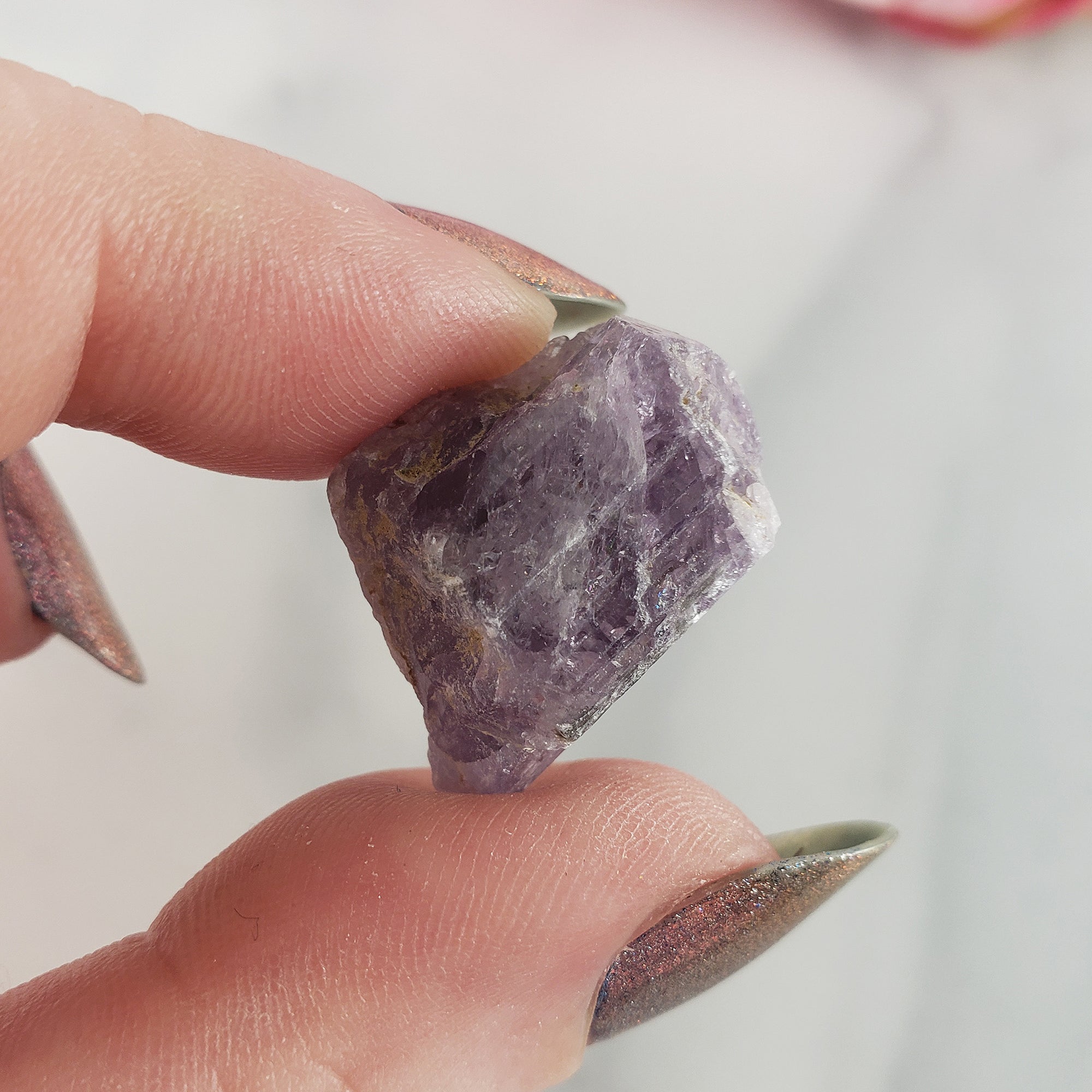 Unique Purple Scapolite Crystal Natural Mineral Formation Rough Gemstone | Awareness