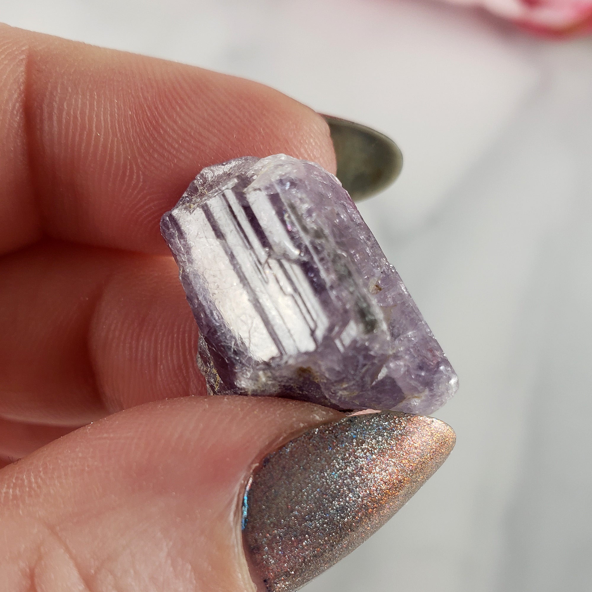 Unique Purple Scapolite Crystal Natural Mineral Formation Rough Gemstone | Awareness - 3