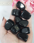Black Obsidian Crystal Natural Gemstone Tumbled Stone | One Stone - 1