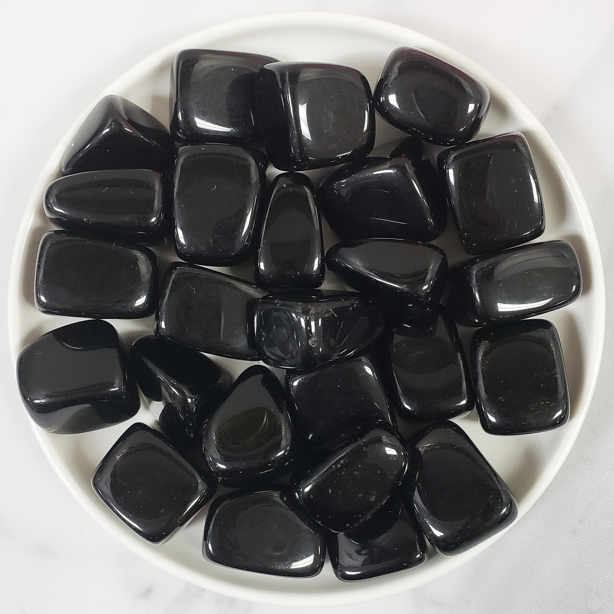 Black Obsidian Crystal Natural Gemstone Tumbled Stone | One Stone - 6