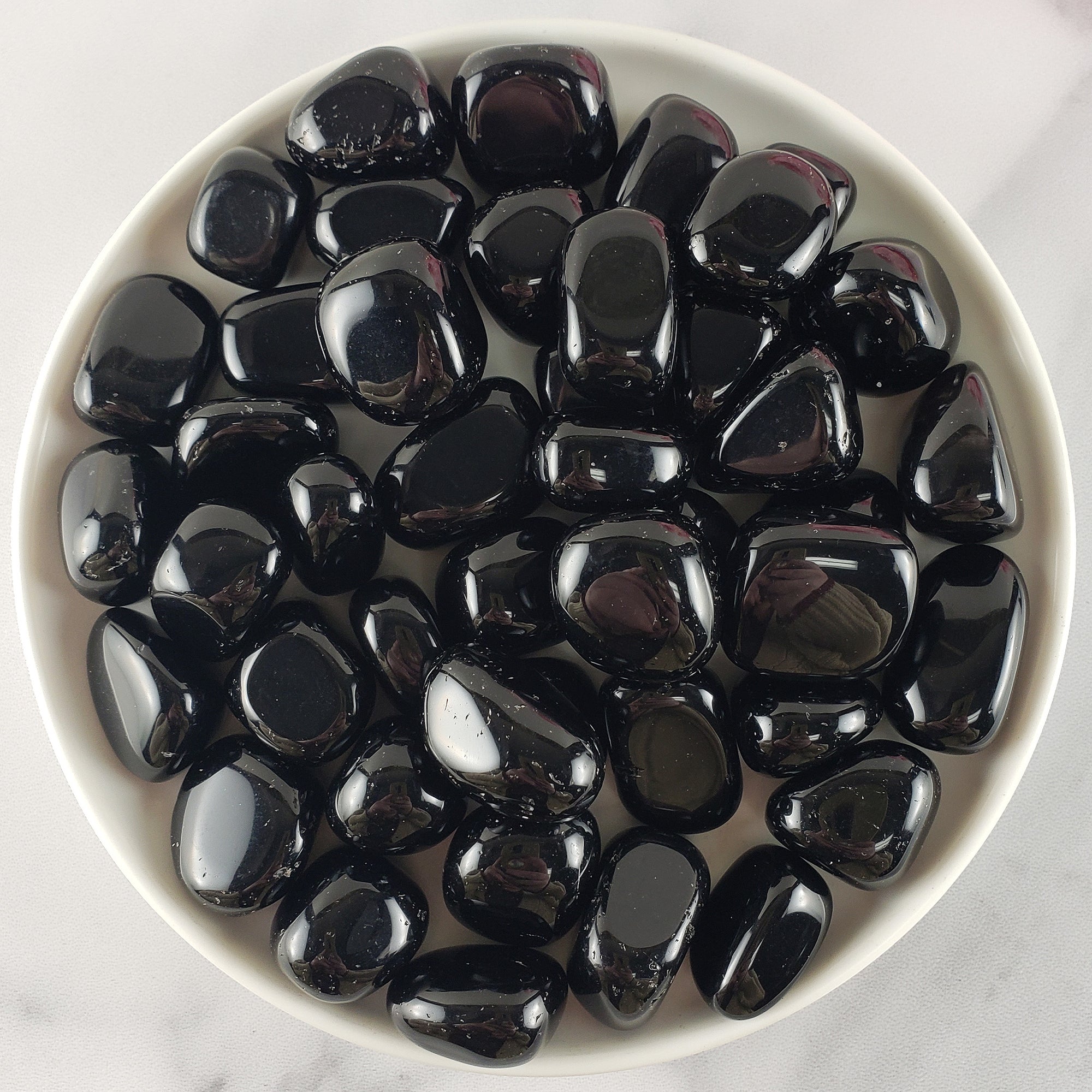 Black Obsidian Crystal Natural Gemstone Tumbled Stone | Root Chakra Stones