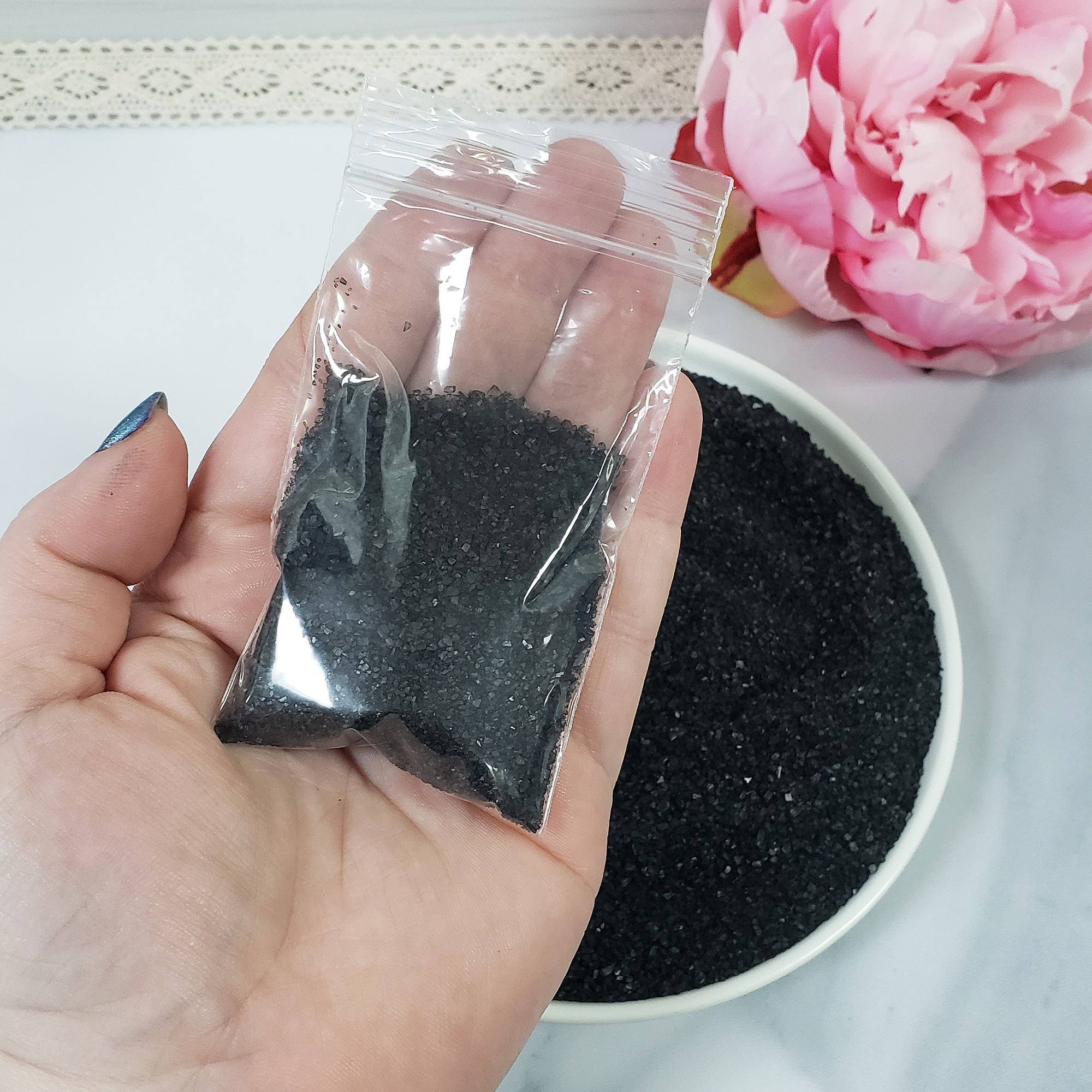 Black Salt | Witches Salt | Activated Charcoal Sea Salt By the Ounce - 1